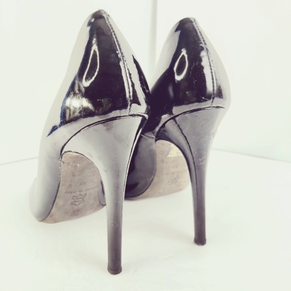 Kurt Geiger Black Patent Leather Stiletto Pumps 4" Heels Round Toe Sz 38 - Picture 6 of 15